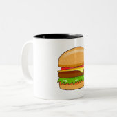 Tasse 2 Couleurs Illustration vectorielle de Burger (Devant gauche)