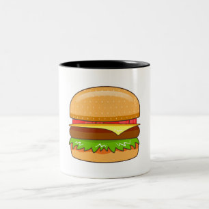Tasse 2 Couleurs Illustration vectorielle de Burger