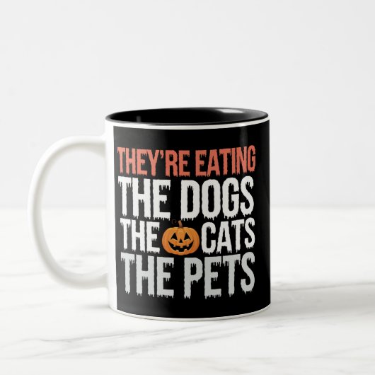 Tasse 2 Couleurs Ils Mangent Les Chiens Les Chats Les Animaux Hallo (Gauche)