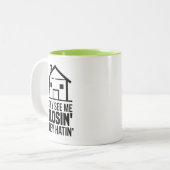 Tasse 2 Couleurs Ils Me Voient Fermer L'Agent Immobilier (Devant gauche)