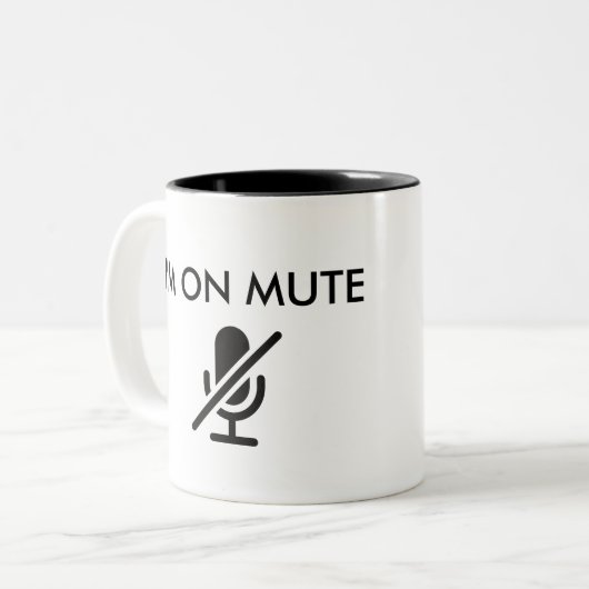 Tasse 2 Couleurs I'm On Mute - Drôle Citation - (Devant gauche)
