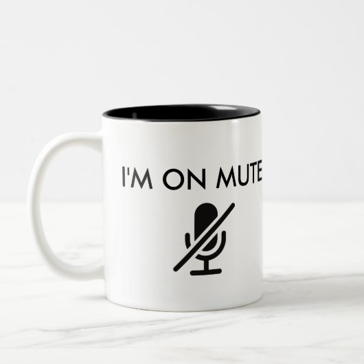 Tasse 2 Couleurs I'm On Mute - Drôle Citation - (Gauche)