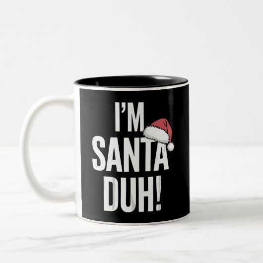 Tasse 2 Couleurs I'm Santa Duh Funny Christmas Gift Idea (Gauche)