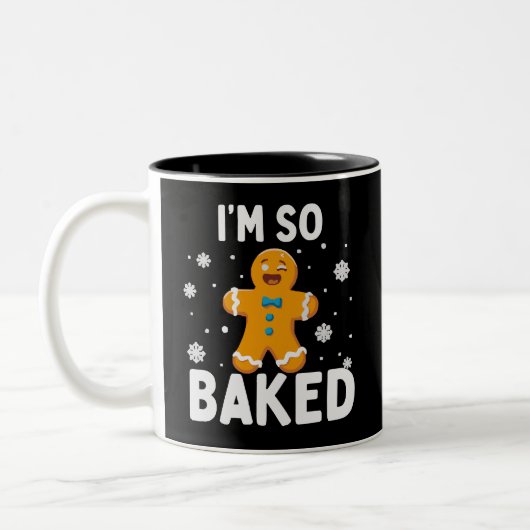 Tasse 2 Couleurs I'm So Baked Gingerbread Man Christmas Cookie Bake (Gauche)