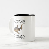 Tasse 2 Couleurs  I'm thinking about CATFISH (Devant gauche)