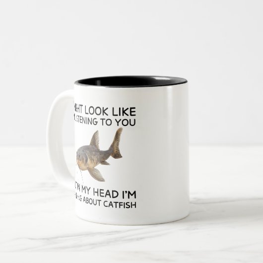 Tasse 2 Couleurs  I'm thinking about CATFISH (Devant gauche)
