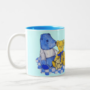 Tasse 2 Couleurs image douce de trois mignonnes jeunes vieux