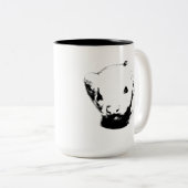 Tasse 2 Couleurs Image du Ferret migre (Devant droit)