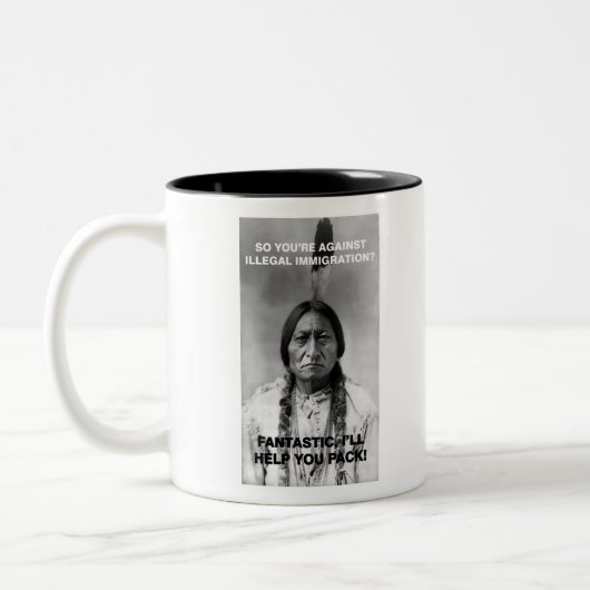 Tasse 2 Couleurs immigration illégale (Gauche)