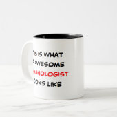 Tasse 2 Couleurs immunologue, génial (Devant gauche)