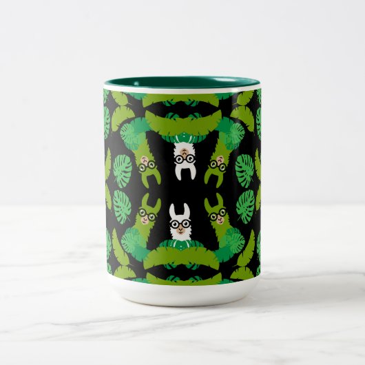 Tasse 2 Couleurs Impression à thème Llama (Centre)