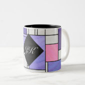 Tasse 2 Couleurs Impression blanc rose rose clair (Devant droit)