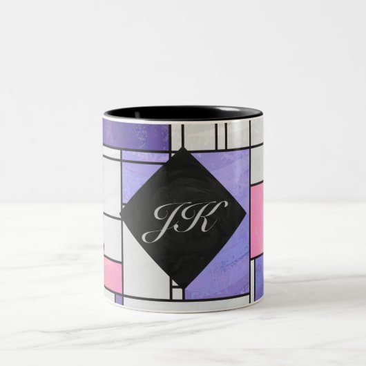 Tasse 2 Couleurs Impression blanc rose rose clair (Centre)