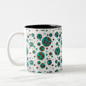 Tasse 2 Couleurs Impression Brown et Turquoise dalmate (Gauche)