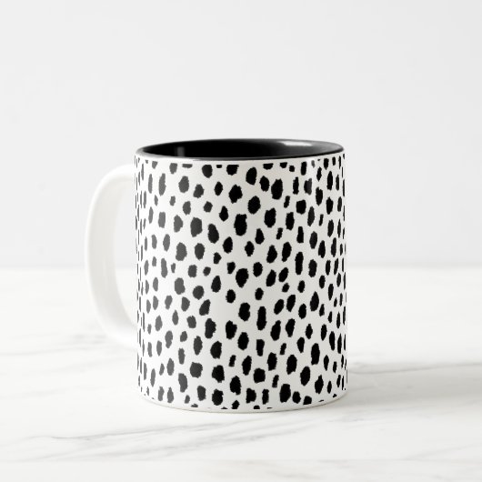 Tasse 2 Couleurs Impression dalmate (Devant gauche)