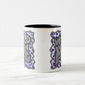 Tasse 2 Couleurs Impression dalmate violet et blanche (Centre)