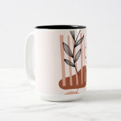 Tasse 2 Couleurs Impression d'art botanique moderne, (Devant gauche)