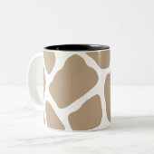 Tasse 2 Couleurs Impression de girafe neutre (Devant gauche)