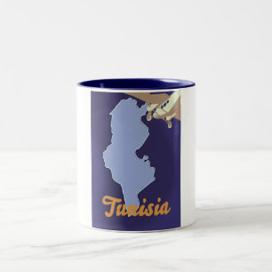 Tasse 2 Couleurs Impression de voyage vintage en Tunisie
