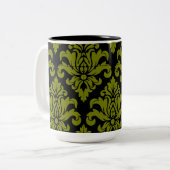Tasse 2 Couleurs Impression décorative Damask Fabric (Devant gauche)