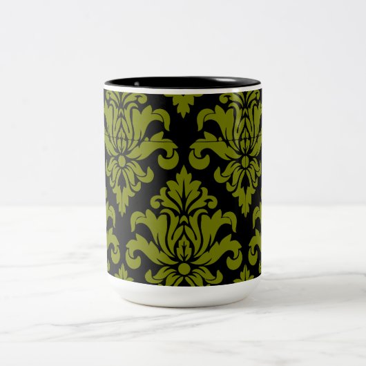 Tasse 2 Couleurs Impression décorative Damask Fabric (Centre)