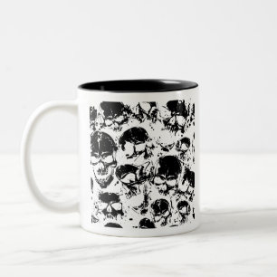 Tasse 2 Couleurs impression des crânes de grunge