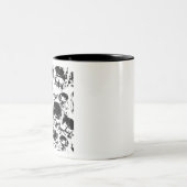 Tasse 2 Couleurs impression des crânes de grunge (Centre)