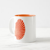 Tasse 2 Couleurs Impression en bloc de coquille de saint Jacques, o (Devant gauche)