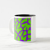 Tasse 2 Couleurs Impression Girafe Violet Vert (Devant gauche)