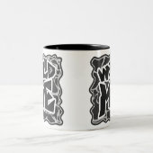 Tasse 2 Couleurs Impression Giraffe noir et gris clair (Centre)