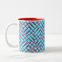 Impression graphique rouge et bleu rétro