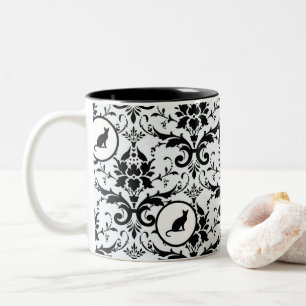 Tasse 2 Couleurs Impression Kitty Damask Classy