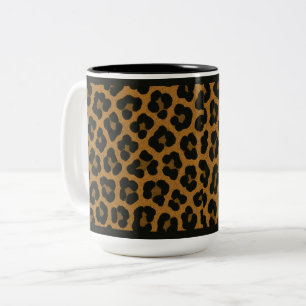 TASSE 2 COULEURS "IMPRESSION LÉOPARD" - MUGE À CAFE 15 OZ