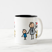 Tasse 2 Couleurs Impression Love Daddy (Devant droit)