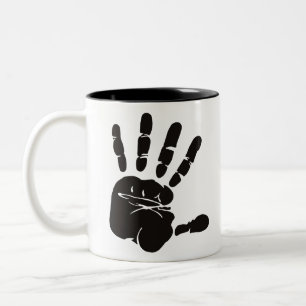 Tasse 2 Couleurs Impression main noir