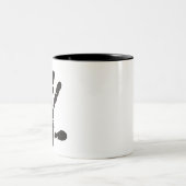 Tasse 2 Couleurs Impression main noir (Centre)