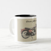 Tasse 2 Couleurs Impression Moto classique des années 1960 (Devant gauche)
