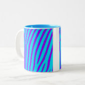 Tasse 2 Couleurs Impression Zebra (bleu et violet) (Devant gauche)