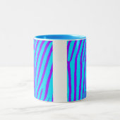 Tasse 2 Couleurs Impression Zebra (bleu et violet) (Centre)