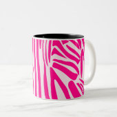 Tasse 2 Couleurs Impression zèbre rose (Devant droit)