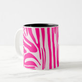 Tasse 2 Couleurs Impression zèbre rose (Devant gauche)