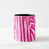 Tasse 2 Couleurs Impression zèbre rose (Centre)