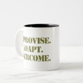 Tasse 2 Couleurs improviser adapter vaincre (Devant gauche)