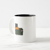 Tasse 2 Couleurs Incendie de Dumpster (Devant gauche)