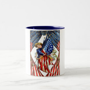 Tasse 2 Couleurs Indépendance vintage et liberté