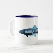 Tasse 2 Couleurs Indian Lake New York Fish (Devant gauche)