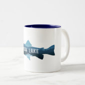 Tasse 2 Couleurs Indian Lake New York Fish (Devant droit)
