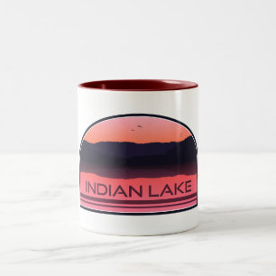 Tasse 2 Couleurs Indian Lake New York Red Sunrise