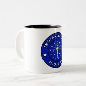 Tasse 2 Couleurs Indianapolis Indiana (Devant gauche)