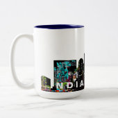 Tasse 2 Couleurs Indianapolis, Indiana en graffiti (Gauche)